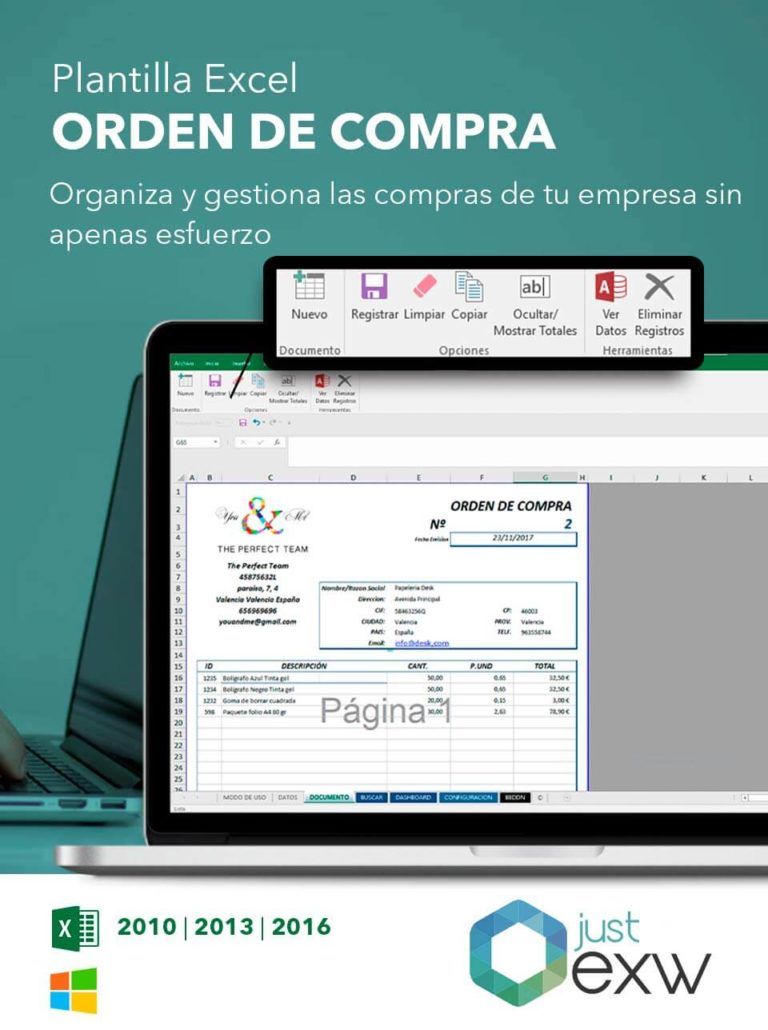 Plantilla De Orden De Compra En Excel Plantilla Para Descargar