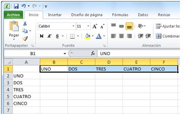 Cómo cambiar los datos en de una columna a una fila | Excel