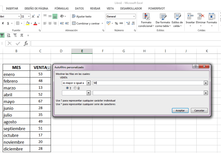 Como filtrar en Excel por números