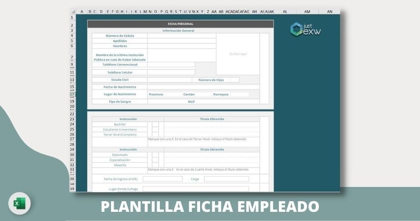 Descarga plantilla gratuita ficha personal del empleado en Excel
