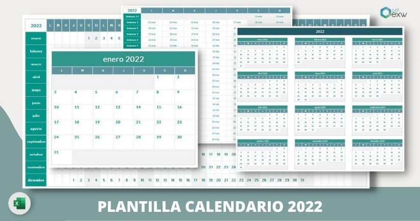 Descarga plantilla gratuita calendario 2022 en Excel