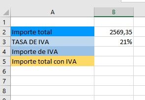 Ejercicios de IVA en Excel