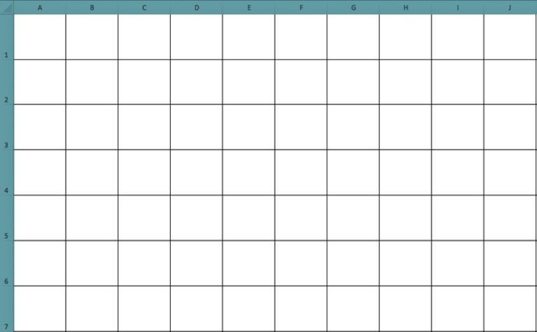 Pasos para hacer una cuadrícula en Excel