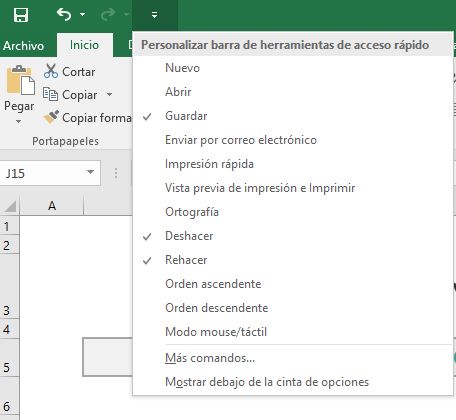 Perforar Leopardo Ananiver La barra de herramientas de acceso rápido en Excel | Just EXW