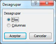 Cómo desagrupar filas en Excel