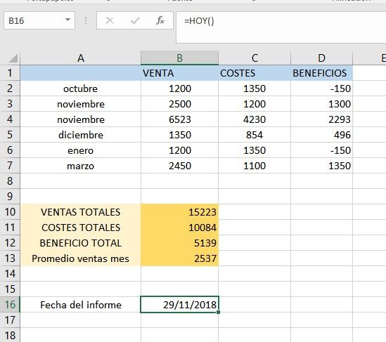 Ejercicio funciones de Excel resueltos