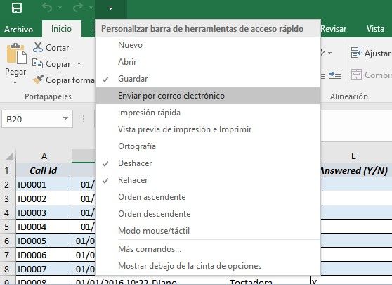 Enviar Excel por email