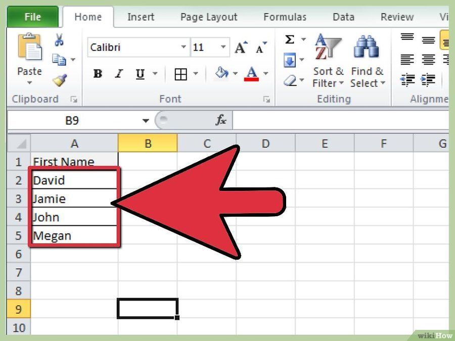 Ordenar filas Excel por orden alfabético