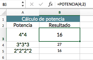 ¿Cómo usar exponentes o potencias en Excel?