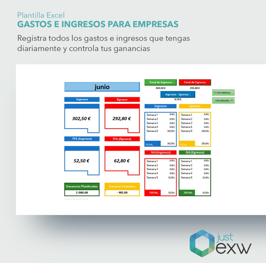 Plantilla Premium Control De Gastos E Ingresos Para Empresas Excel