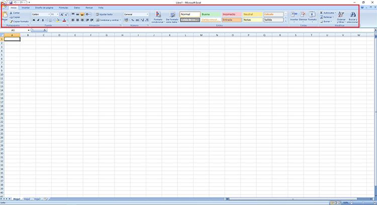 cinta opciones Excel