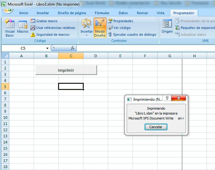 Imprimir en Excel con Visual Basic