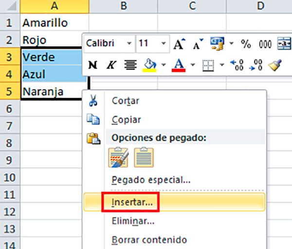 Insertar casillas en Excel
