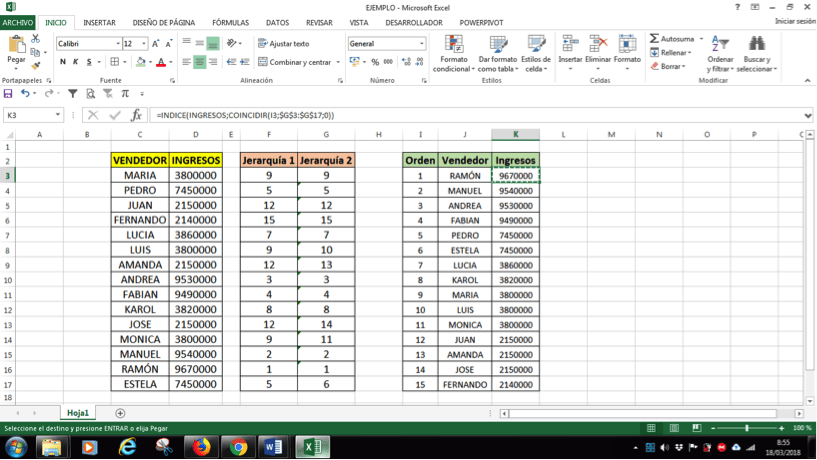 ordenar datos iguales en Excel