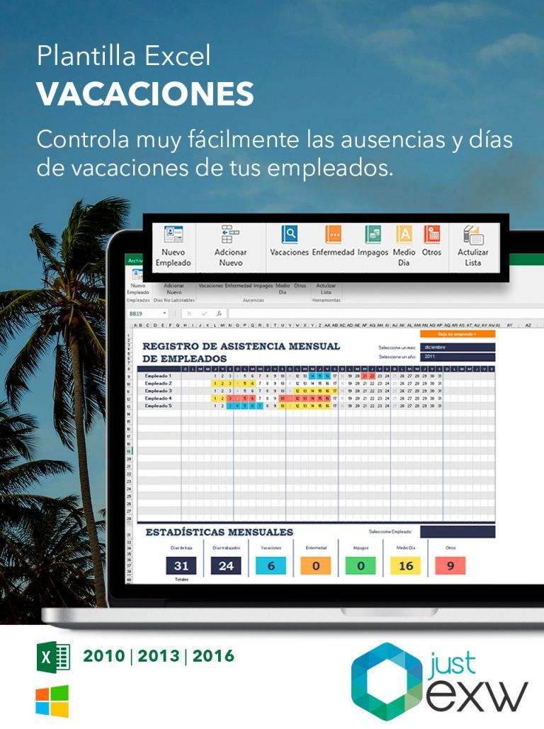 Plantilla Gratuita De Control De Vacaciones En Excel 2022