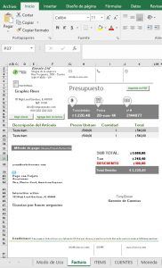 Personalizar el presupuesto con Excel